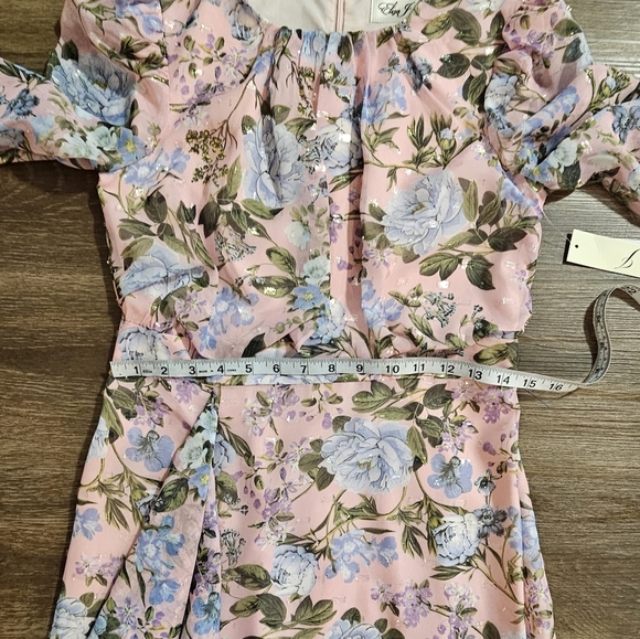 NWT Eliza J Floral Print Pink Maxi Dress Sz 6 - Picture 7 of 12